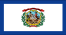 West Virginia map logo - West Virginia state flag